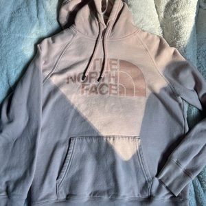 The north face logo sweatshirt in rose gold
